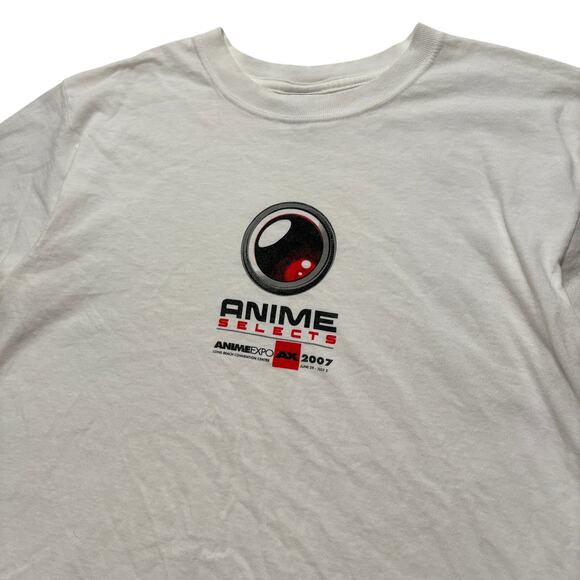 VTG Y2K 00's Anime Selects Anime Expo 2007 Graphic Promo T-Shirt M - Picture 2 of 4